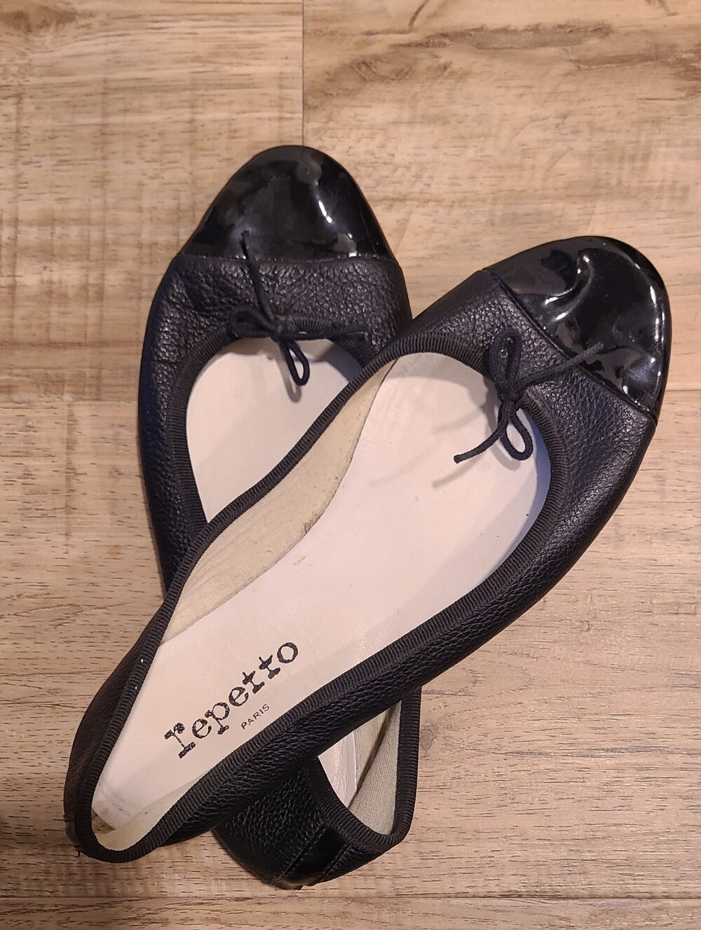 Repetto Paris Cendrillon Black Leather Ballet Flats Sz 42 AS IS 🖤